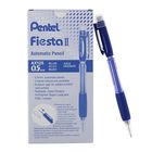 Карандаш механический Pentel Fiesta II AX125, 0.5 мм, резиновый упор, синий корпус - Фото 1