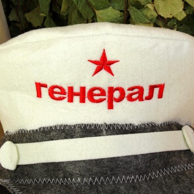 Шапка для бани и сауны «Генерал», полиэфир 70%, шерсть 30%, «Добропаровъ»