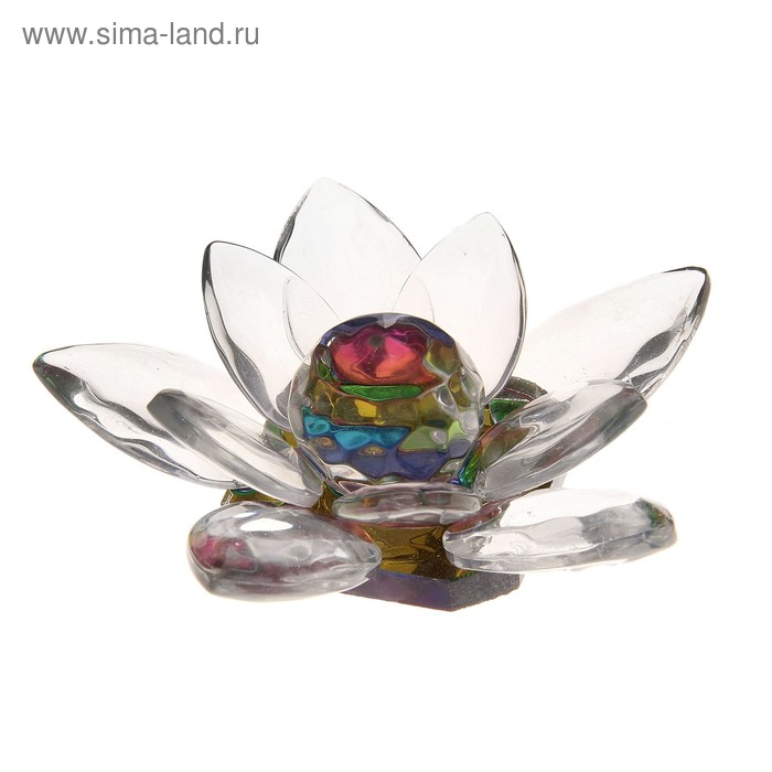 сувенир стекло лотос 6.5 см радуга - Фото 1