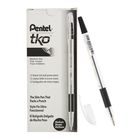 Ручка шариковая Pentel масляная основа TKO 410, резиновый упор, 1.0мм, черный стержень (BKL7) - Фото 1