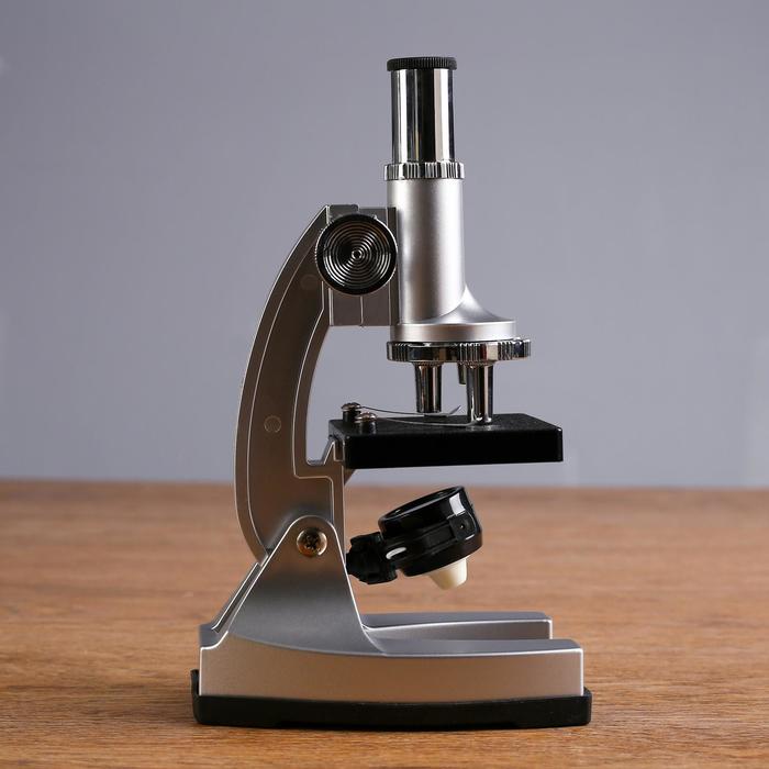 Микроскоп, кратность увеличения 450х, 200х, 100х, с подсветкой, 2АА - фото 1906815380