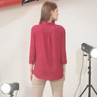 Блуза женская 4887г цвет бордовый, р-р 50, рост 164 см - Фото 2