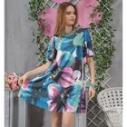 Платье женское 4848 цвет бирюза/фуксия, р-р 44 - Фото 3