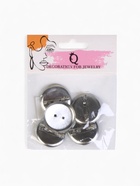 Основа для броши с круглым основанием СМ-367, (набор 5 шт.) 23 мм, цвет серебро - Фото 4