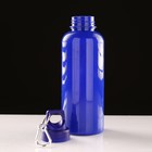 Бутылка для воды 650 мл, с карабином, 7 х 22 см, синяя - Фото 2