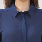 Блуза женская 4887в цвет т. Синий, р-р 54, рост 164 см - Фото 3