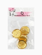 Основа для броши с круглым основанием СМ-367, (набор 5 шт.) 25 мм, цвет золото - Фото 5