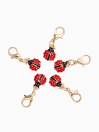 Шарм для браслета на карабине «Божья коровка», красно-чёрный в золоте - Фото 2