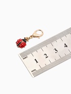 Шарм для браслета на карабине «Божья коровка», красно-чёрный в золоте - Фото 3