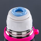 Термос "Спорт", 350 мл, сохраняет тепло 12 ч, чёрно-розовый, 7х20 см - Фото 2