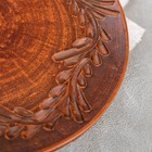 Тарелка плоская "Резной узор", красная глина, 20 см - Фото 4