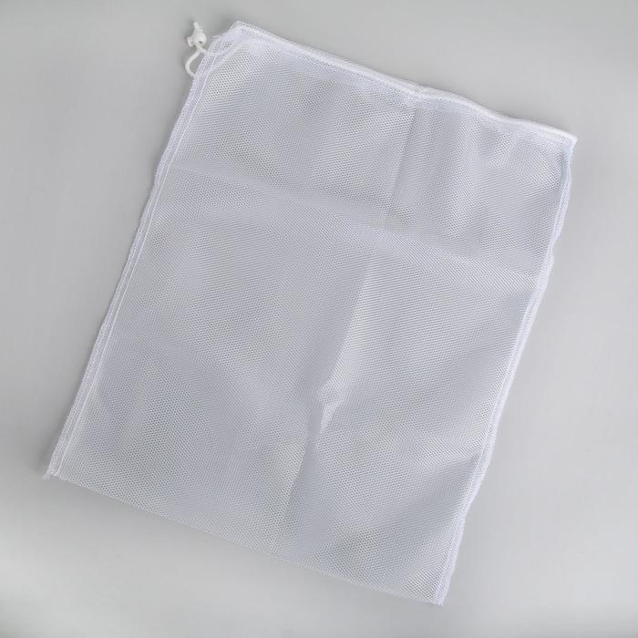 Мешок для стирки белья, 38×50 см, цвет белый - фото 1900965555
