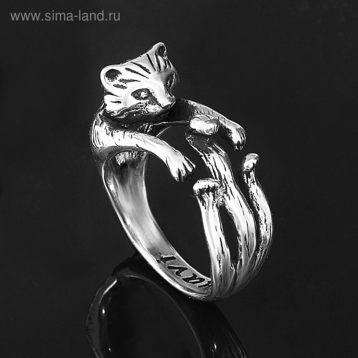 Кольцо "Тимон", размер 18, черненое серебро - Фото 1