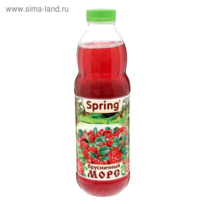 Морс SPRING Брусничный, 1 л - Фото 1