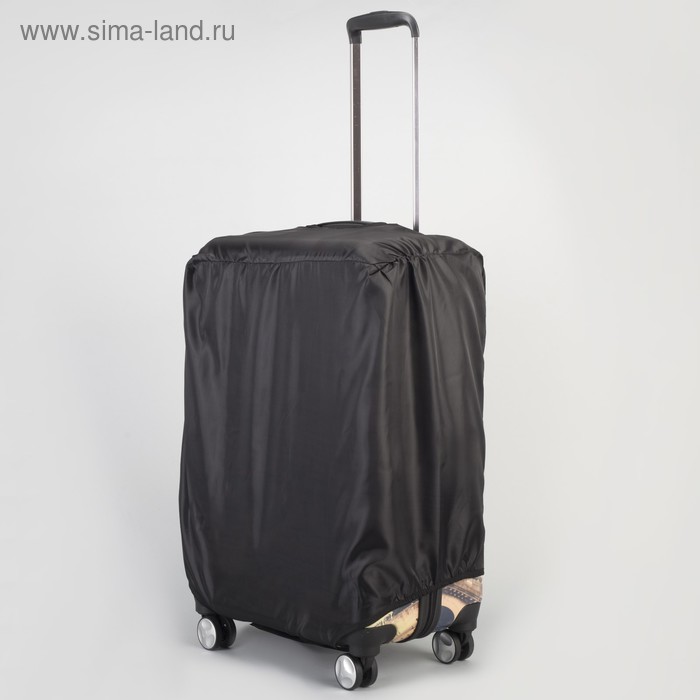 Чехол защитный для чемодана 62х42х28 см, средний, 24", цвет чёрный - Фото 1