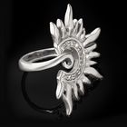 Кольцо "Баббара" безразмерное, цвет белый в серебре - Фото 1