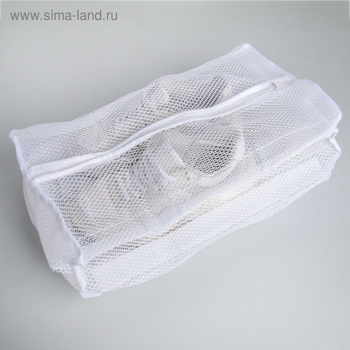 Мешок для стирки спортивной обуви, 32×3,5 см, цвет белый - Фото 1
