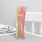 Трубочки одноразовые для коктейля Доляна, 0,5×21 см 250 шт, неоновые, с гофрой, цвет микс - фото 8468274