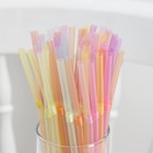 Трубочки одноразовые для напитков Доляна, 21 см, d=5 мм, неоновые, с гофрой, МИКС, 250 шт. - Фото 2