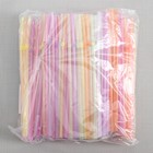 Трубочки одноразовые для напитков Доляна, 21 см, d=5 мм, неоновые, с гофрой, МИКС, 250 шт. - Фото 4