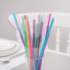 Трубочки одноразовые для коктейля Доляна, 0,6×27 см, 20 шт, с удлинённой гофрой, цвет микс - Фото 2