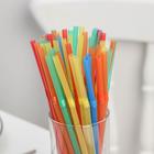 Трубочки одноразовые для напитков Доляна, 21 см, d=5 мм, с гофрой, МИКС, 45-50 шт. - Фото 2