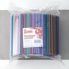 Трубочки одноразовые для коктейля Доляна «Кола», 0,6×20,5 см, 1000 шт, цвет микс - Фото 4