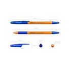 Ручка шариковая Erich Krause R-301 Orange Stick & Grip, узел 0.7 мм, чернила синие, резиновый упор, длина линии письма 1000 метров - Фото 5