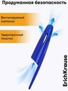 Ручка шариковая ErichKrause. R-301 Orange Stick & Grip, синий стержень, узел 0.7 мм, резиновый упор - Фото 4