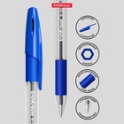 Ручка шариковая ErichKrause. R-301 Classic Stick & Grip, синий стержень, узел 1 мм, синяя, резиновый упор - Фото 2
