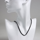 Шнурок из искусственной замши, 43 см + удлинитель, цвет чёрный - Фото 2