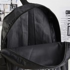 Рюкзак молодёжный, отдел на молнии, наружный карман, 2 боковых кармана, цвет чёрный - Фото 4