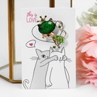 Брошь «Кошечка» в короне, зелёная в золоте - Фото 2