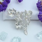 Брошь «Цветочная ветвь» дуэт, цвет радужный в серебре - Фото 2