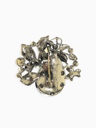 Брошь «Цветок» венок славы, цвет изумрудный в чернёном золоте - Фото 3