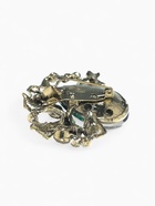 Брошь «Цветок» венок славы, цвет изумрудный в чернёном золоте - Фото 4