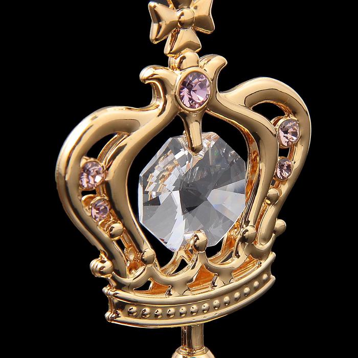 Сувенир «Корона», 3×3,5×5,5 см, с кристаллами - фото 1898016958