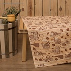 Простыня вафельная для бани «Банька» 145×180 см, 100% хлопок, бежевая - Фото 2