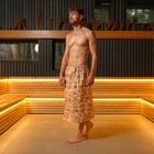 Полотенце для бани "Банька" мужской килт, 75х150 см хлопок,вафельное полотно - Фото 2