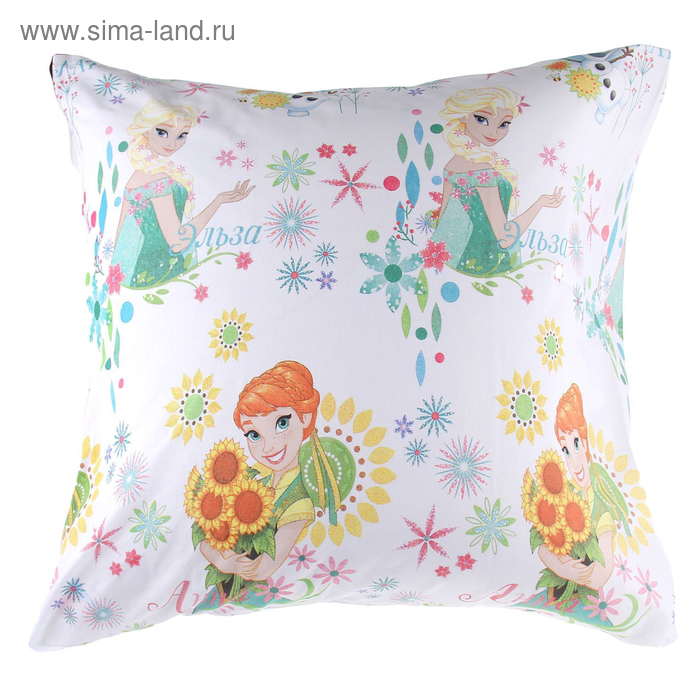 Наволочка "Анна и Эльза" Холодное сердце 50*70 см 100% хлопок, поплин 125 г/м2 - Фото 1