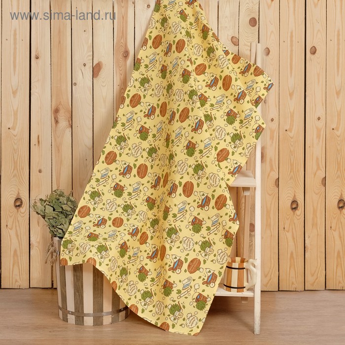 Полотенце для бани вафельное «Этель. С легким паром», 80×150 см, хлопок 100% - Фото 1