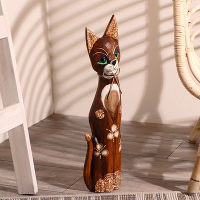 Сувенир «Кошка», 50 см, дерево