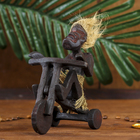 Сувенир дерево "Абориген на трехколесном велосипеде" 25 см - Фото 1