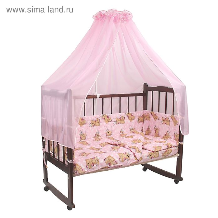 Комплект в кроватку "Сони" (7 предметов), цвет розовый (арт. 10704) - Фото 1