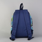 Рюкзак молодёжный, отдел на молнии, наружный карман, цвет голубой/чёрный/жёлтый - Фото 3