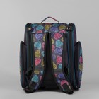 Рюкзак школьный на молнии "Цветные сердца", 1 отдел, 3 наружных кармана, серый - Фото 3