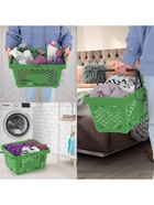 Корзина покупательская пластиковая, 20 л, 2 пластиковые ручки, зелёная - Фото 4