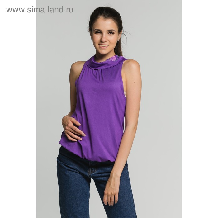 Блуза женская, цвет сирень, размер 46 (арт. М-374-10) - Фото 1