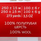 Пряжа "Деревенская" 100% полугрубая шерсть 250м/100гр (42-Слива) - Фото 4