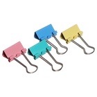 Набор зажимов для бумаг, цветные, 19 мм, 40 штук, 4 цвета, в пластиковой тубе, МИКС, CALLIGRATA - Фото 2